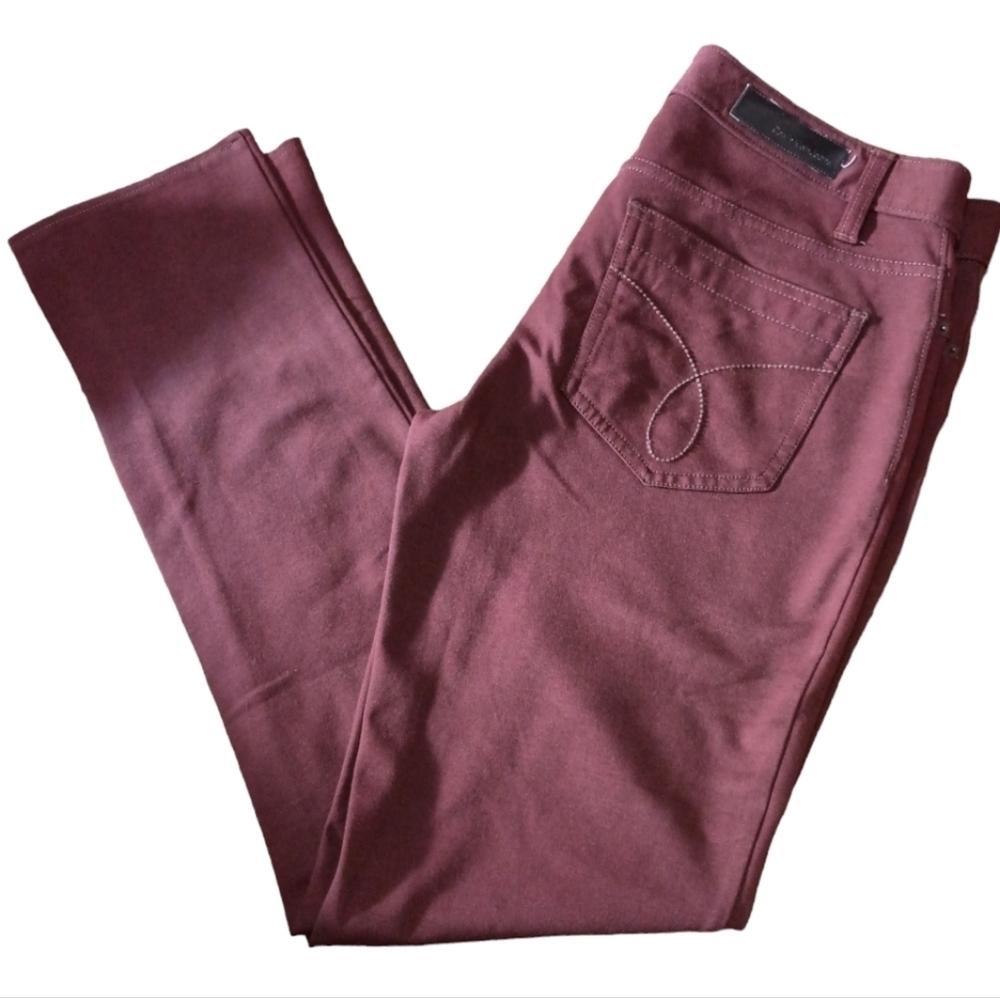 Calvin Klein Brown Jean Style Straight Leg Leggings Size 8